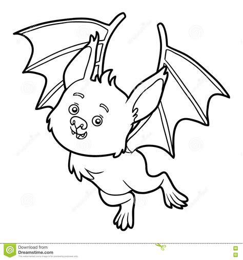 Download Coloring book, Bat stock vector. Illustration of page ...