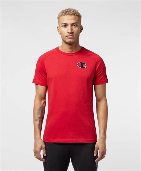 Champion Rochester C Logo Short Sleeve T Shirt In Red For