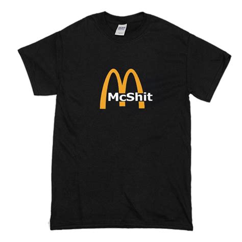 Mcshit Mcdonald T Shirt Black Bsm