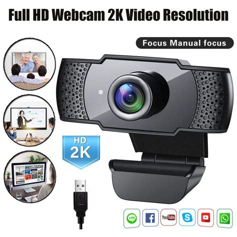Usb K Webcam Fhd P Webcam For Pc Camera Digital Web Cam With Built In Noise Reduction