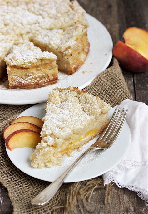 Peaches And Cream Crumble Cake Seasons And Suppers Crumble Cake