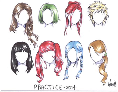 Anime Hair Coloring Practice - Mangajam.com