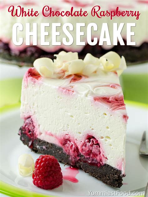 No Bake White Chocolate Raspberry Cheesecake Recept Från Yummiest Food Cookbook Cooper Street