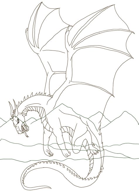 Dragon Outline By Xmissyxlulux On Deviantart