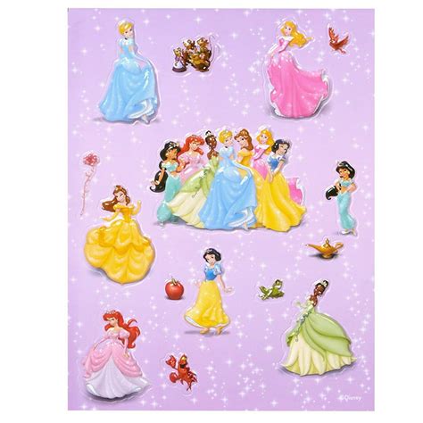 Disney Princess Raised Sticker Sheet Brand New Item Unopened Product