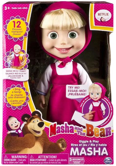 Masha And The Bear Giggle Play Masha Interactive Doll Spin Master Toywiz