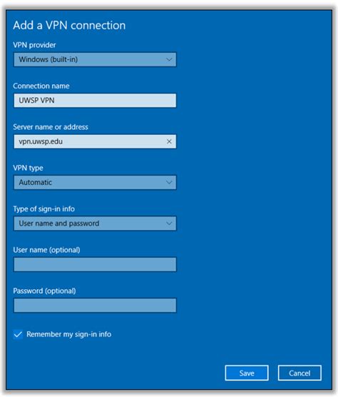 Windows 10 Vpn Setup Information Technology Uwsp