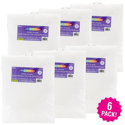 12 Packdarice Plastic Canvas 7 Count 10x13 White 33900 2 Crocheting