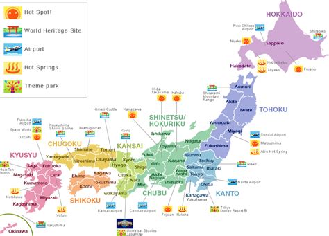 Japan map by googlemaps engine: Japan Map Tourist Attractions - TravelsFinders.Com