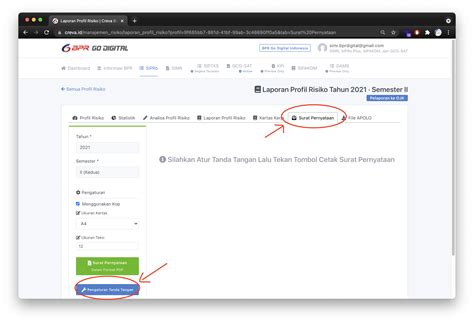 Mengisi Profil Risiko Dokumentasi Aplikasi Creva Business Consulting