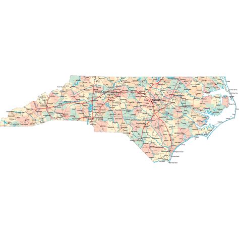 North Carolina Road Map Nc Road Map North Carolina Highway Map