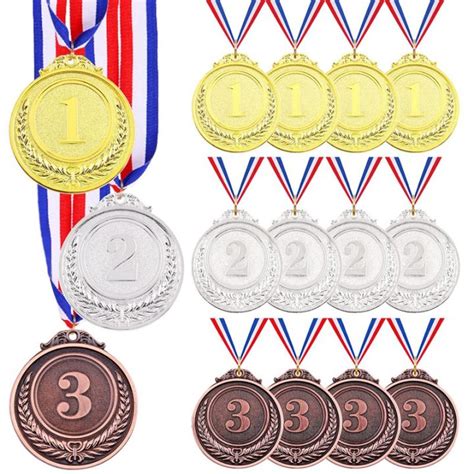 15 Pcs Winner Medals Gold Silver Bronze Award Medals1st 2nd 3rd Award