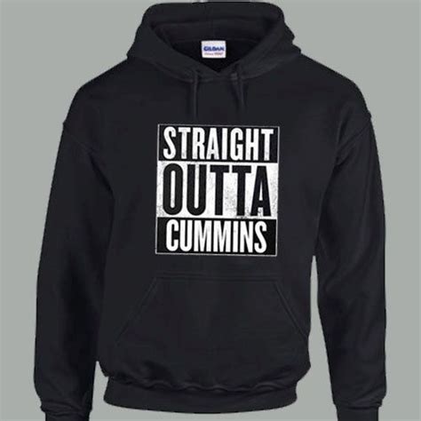 Straight Outta Cummins Hoodie Add Custom Text On Back Custom Made For