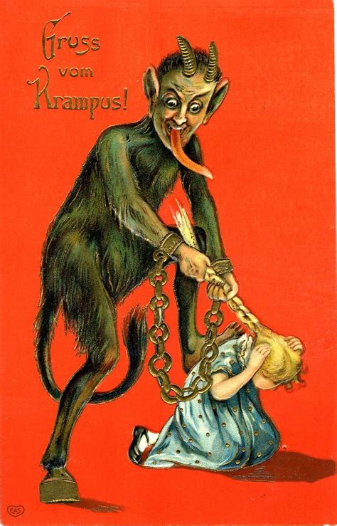 images early christmas cards from krampus to smoking santa krampus creepy christmas krampus