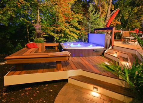 Outdoor Hot Tub Designs For Luxurious And Beautiful Landscapes