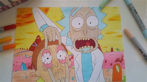 Rick And Morty Copic Marker Drawing