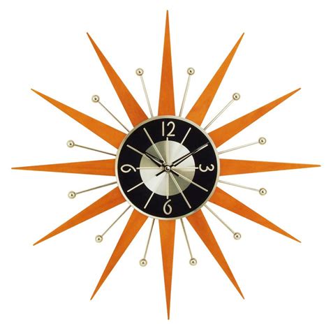 George Nelson Wooden 19375 In Starburst Wall Clock