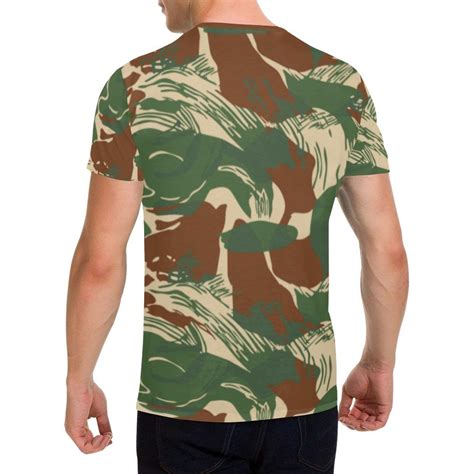 Rhodesian Brushstroke Camouflage V2b T Shirt For Men Rhodesian