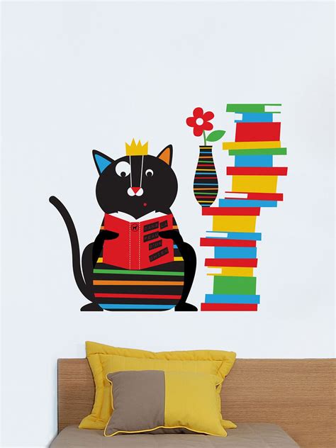 Smarty Cat Removable Wall Decal by ADzif at Gilt | Removable wall decals, Wall decals, Cat wall