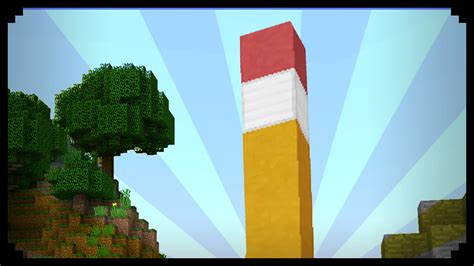 Minecraft How To Make A Giant Pencil Youtube