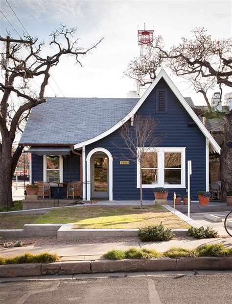 Navy Blue With White Trim House Exterior Cottage Exterior Colors