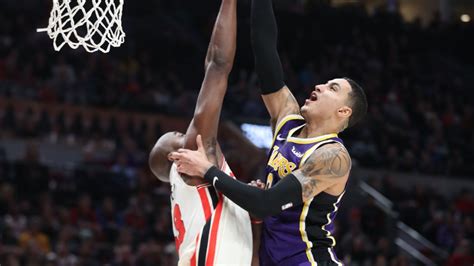 Lakers Kyle Kuzma In Attack Mode Scores 24 Versus Trail Blazers