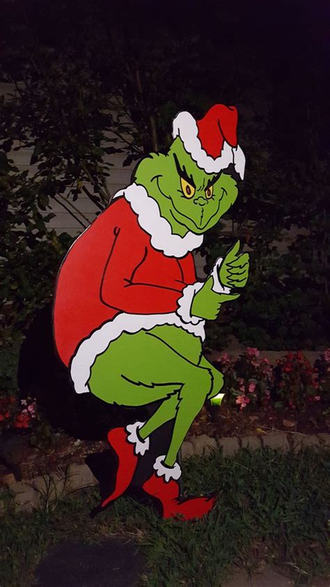 5 Ft The Grinch Stealing Christmas By Hashtagartz On Etsy Christmas Yard Art Christmas Yard