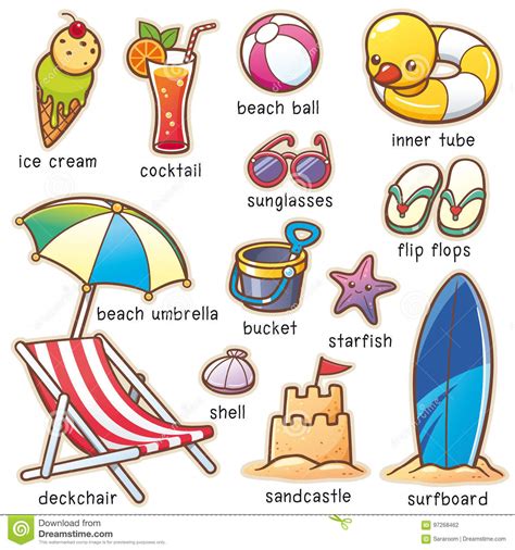 Polish your personal project or design with these vocabulary transparent png. Summer Vacation stock vector. Illustration of tube ...