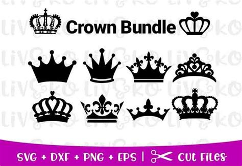 Crown Bundle Svg Princess Crown Svg King Crown Svg Instant Etsy