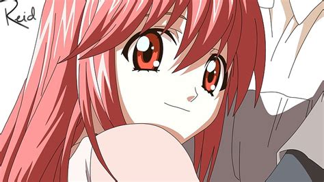 Free Download Hd Wallpaper Red Haired Cartoon Character Elfen Lied