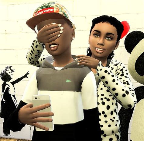 Ebonix Kid Selfie Pose Pack Selfie Poses Sims 4 Black Hair Poses