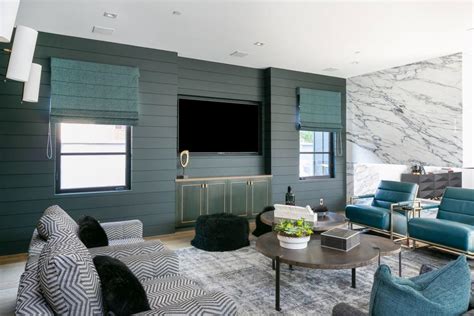 Gray Monochromatic Living Room Modern Monochromatic Living Room