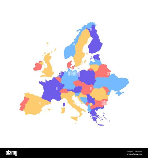 Vector Detallado Mapa De La Europa Imagen Vector De Stock Alamy