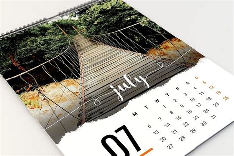 2020 Landscapes Printable Calendar Template Letter Size Format 12