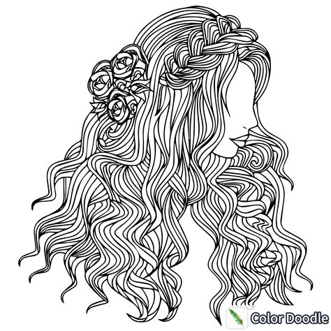 Coloring Pages Printable Hair Coloring Pages Ideas