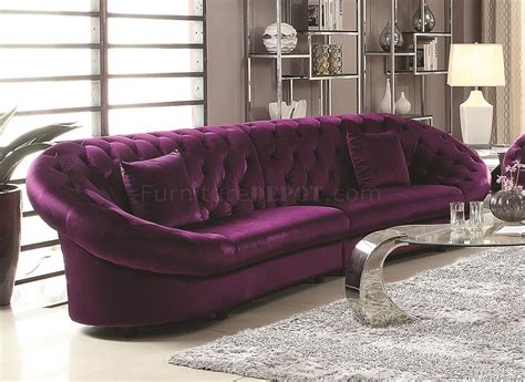 Romanus 511045 Sectional Sofa In Purple Fabric Coaster Woptions