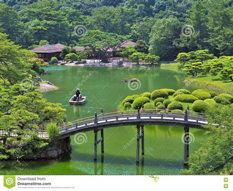 Ritsurin Garden In Takamatsu Japan Stock Image Image Of Background