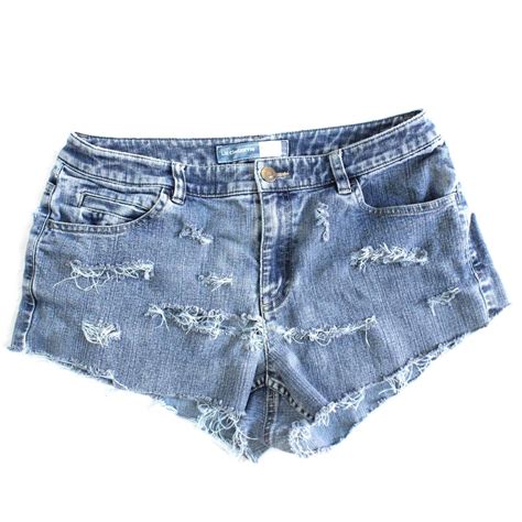 Cut Up Sexy Short Shorts Destroyed Micro Mini Denim Jean Short Women