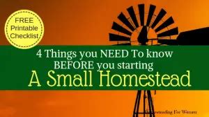 Things You MUST Know BEFORE Starting A Small Homestead