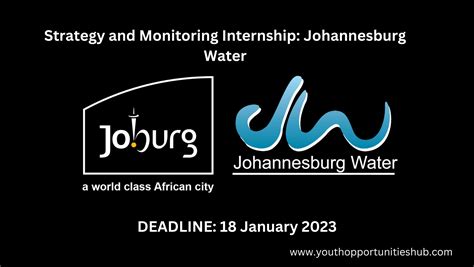 Strategy And Monitoring Internship Johannesburg Water Youth