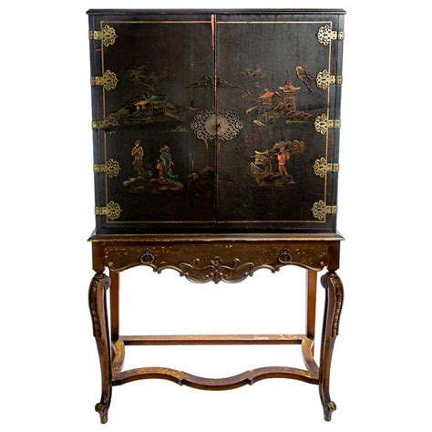 Chinoiserie Chinese Cabinet On Stand See More Antique And Modern