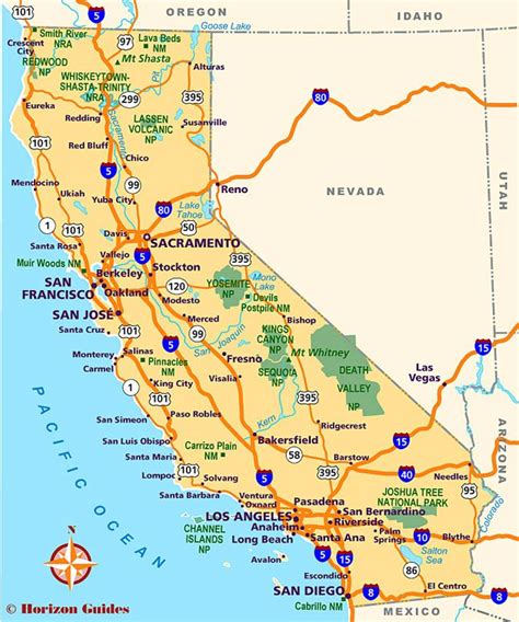 Printable California Road Map