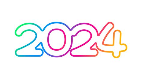 2024 Content Nouveau Année Coloré Texte Logo Typographie Conception