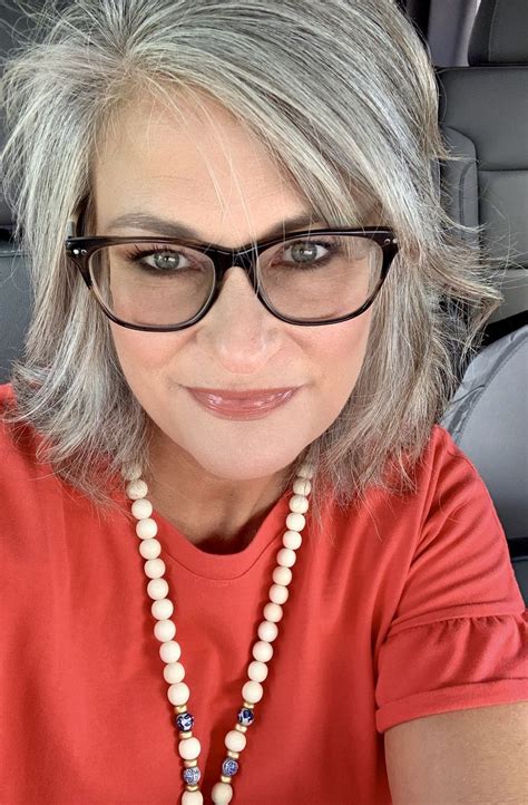 Getting Closer To The Natural Me Grey Hair And Glasses Long Gray Hair Short Hair Styles