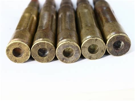 Us Military 30 06 Dummy Rounds Brass Fluted Set Of 5