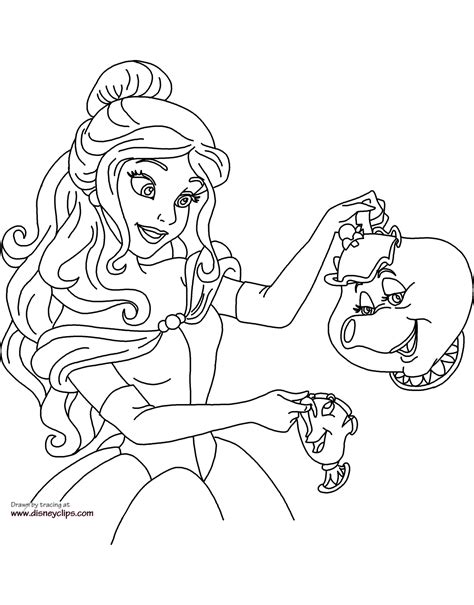 Coloring pages of belle, beauty and the beast. Beauty and the Beast Printable Coloring Pages 4 | Disney ...