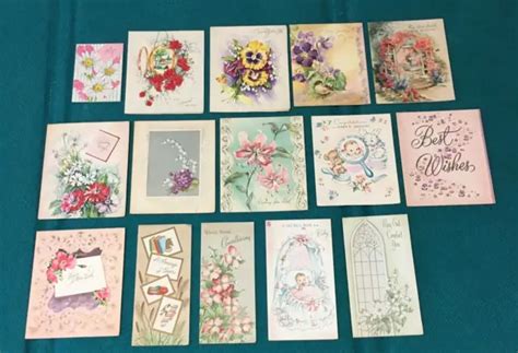 1950s60s Unused Greeting Cards Get Well Soonbest Wishesbaby
