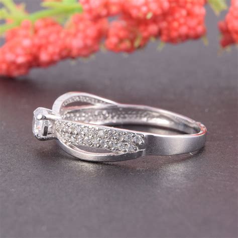 Unique 925 Sterling Silver Twisted Promise Ring For Her Etsy