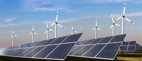 Photovoltaic And Wind Power Stock Photo Image Of Infrastructure