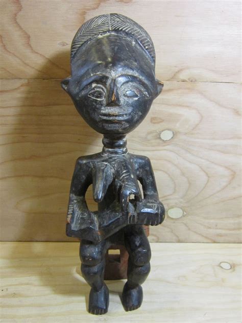 Bust Authentic African Hand Carved Wooden Sculpture Wood Carving Ornament Tribal Art 71cm